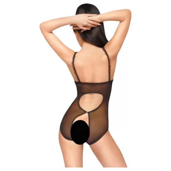 Penthouse Turned on - åben blondet bodystocking - sort - M/L