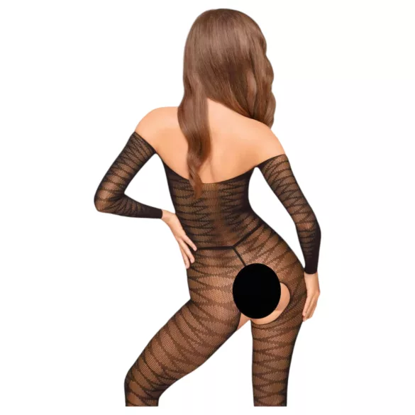 Penthouse Dreamy Diva - bodystocking med zigzag mønster - sort