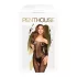 Penthouse Dreamy Diva - bodystocking med zigzag mønster - sort - XL