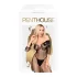 Penthouse High Profil - bodystocking med blomster - sort - XL