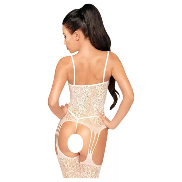 Penthouse - lingeriesæt i mesh - blomsterdesign - hvid