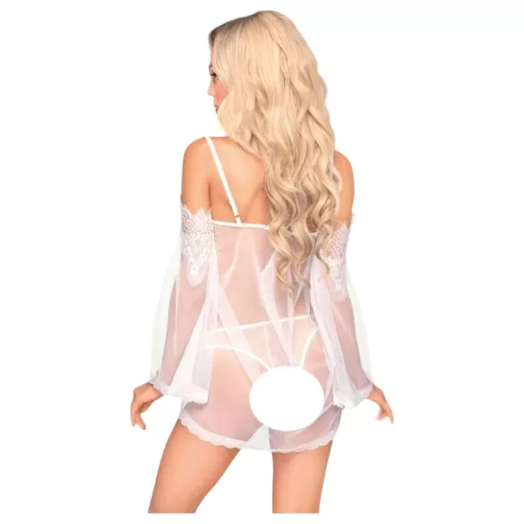 Penthouse - lingerisæt - blonde off-shoulder - hvid - L/XL