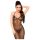 Penthouse Love on Fire - Lang, glitrende, gennemsigtig kjole med g-streng (sort) - M/L
