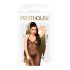 Penthouse Love on Fire - skinnende gennemsigtig kropstrømpe med g-streng (sort) - L/XL