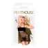 Penthouse Ecstasy Queen - netkjole med striber - sort - XL