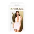 Penthouse - lingeriekjole med halsbånd og g-streng - hvid - L/XL