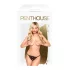 Penthouse Hot Getaway - åben g-streng med sløjfe - blonde - sort - L/XL
