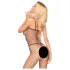 Penthouse - bodystocking med åbning - net, sort - XL