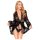 Penthouse Hypnotic Power - blondet kort kimono og g-streng (sort)