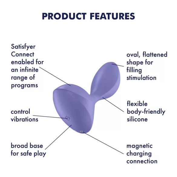 Satisfyer Sweet Seal - app-styret analvibrator (lilla)