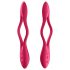 Satisfyer Elastic Joy - genopladelig, fleksibel parvibrator (rød)