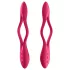 Satisfyer - parvibrator - genopladelig, fleksibel - rød
