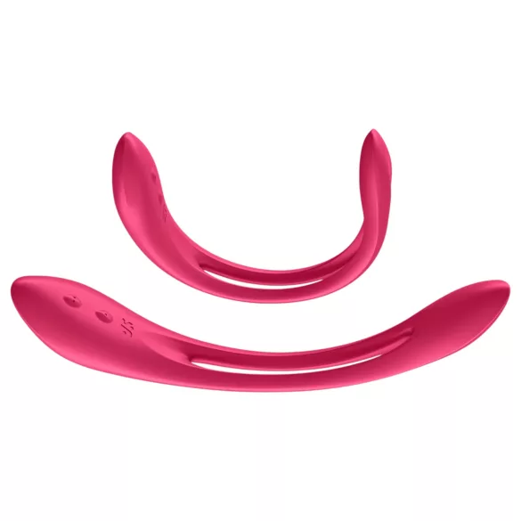 Satisfyer - parvibrator - genopladelig, fleksibel - rød