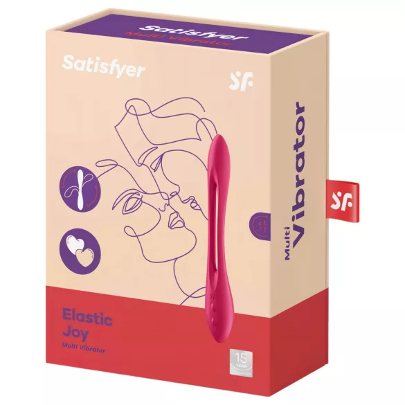 Satisfyer - parvibrator - genopladelig, fleksibel - rød