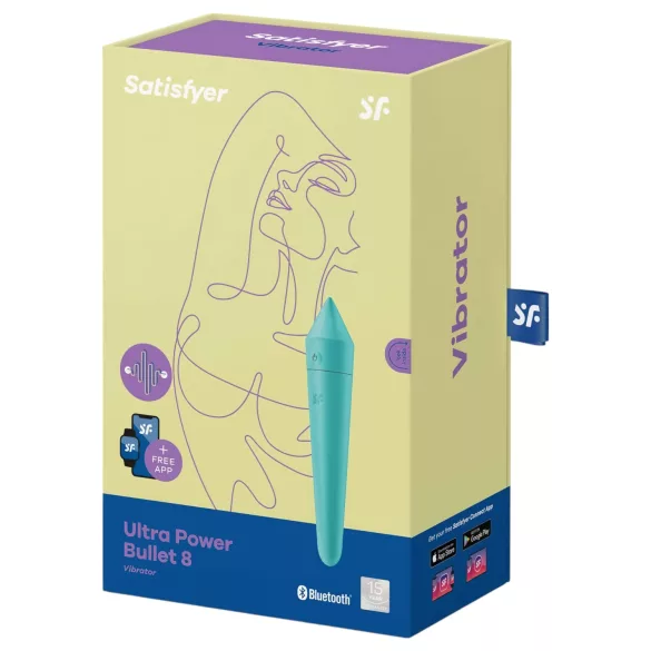 Satisfyer Ultra Power Bullet 8 - App-styret vibrator (grøn)