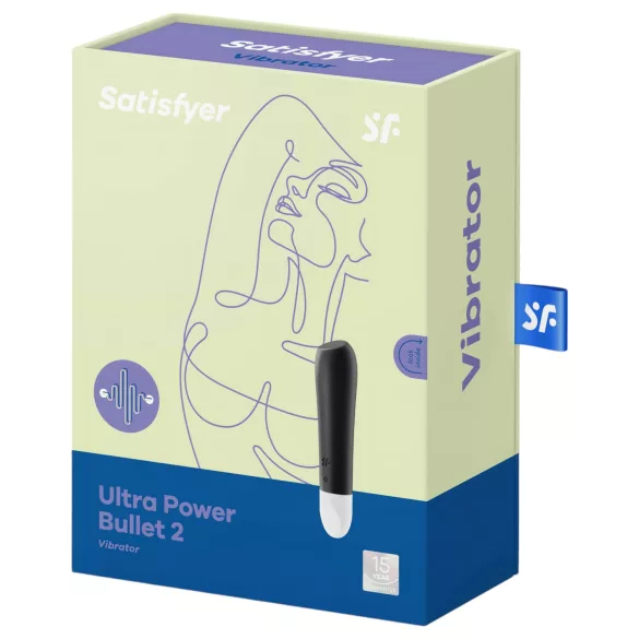 Satisfyer - bullet vibrator - vandtæt mini vibrator - sort