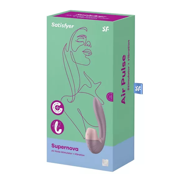 Satisfyer Supernova - 2i1 lufttryksvibrator med genopladelig batteri - pink