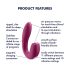 Satisfyer Sunray - Genopladelig 2-i-1 lufttryksvibrator (rød)