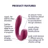 Satisfyer Sunray - vibrator med lufttrykbølger og vibration - genopladelig - rød