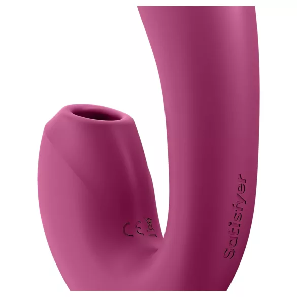 Satisfyer Sunray - vibrator med lufttrykbølger og vibration - genopladelig - rød