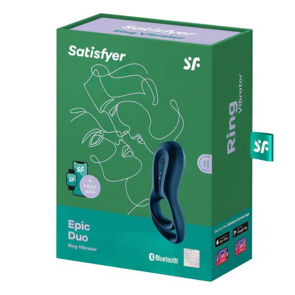 Satisfyer Epic Duo - smart vibrerende penisring (sort)