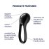 Satisfyer Majestic Duo - Genopladelig, vandtæt penisring (sort)