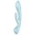 Satisfyer Triple Oh - genopladelig klitorisvibrator med arm (blå)