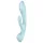 Satisfyer Triple Oh - vibrator med klitorisarm - genopladelig - blå