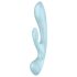 Satisfyer Triple Oh - genopladelig klitorisvibrator med arm (blå)