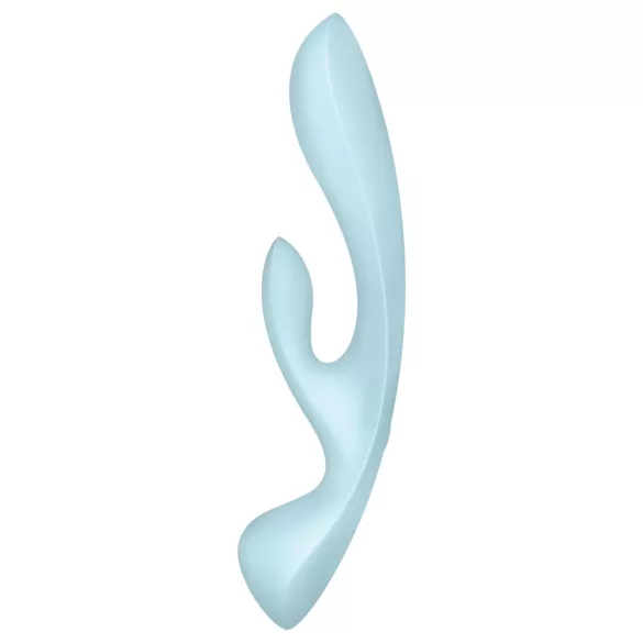 Satisfyer Triple Oh - vibrator med klitorisarm - genopladelig - blå
