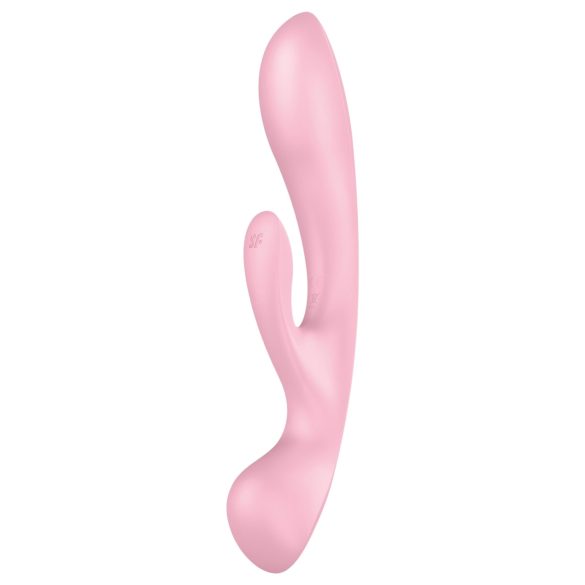 Satisfyer Triple Oh - Genopladelig klitorisvibrator med arm (pink)