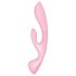 Satisfyer Triple Oh - Genopladelig klitorisvibrator med arm (pink)