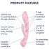 Satisfyer Triple Oh - Genopladelig klitorisvibrator med arm (pink)