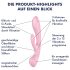 Satisfyer Triple Oh - Genopladelig klitorisvibrator med arm (pink)