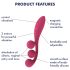 Satisfyer Tri Ball 1 - genopladelig, multifunktionel vibrator (rød)