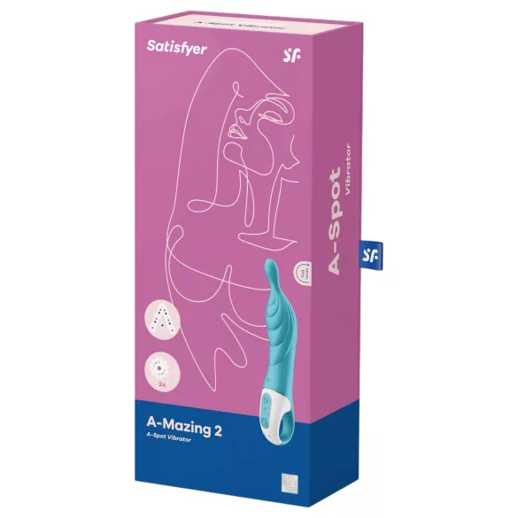 Satisfyer A-Mazing 2 - A-punkt vibrator - genopladelig - turkis
