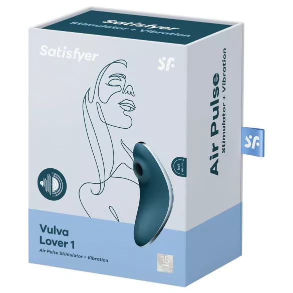 Satisfyer Vulva Lover 1 - klitorisvibrator med trykbølger - opladelig - blå