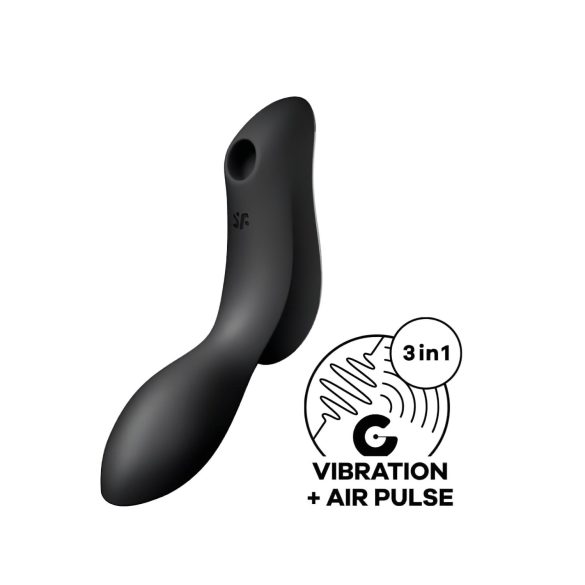 Satisfyer Curvy Trinity 2 - luftbølge 2i1 vibrator (sort)