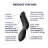 Satisfyer Curvy Trinity 2 - luftbølge 2i1 vibrator (sort)