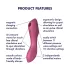Satisfyer Curvy Trinity 3 - lufttryksvibrator 2i1 - rød