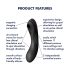 Satisfyer Curvy Trinity 4 - luftbølger 2-i-1 vibrator (sort)