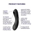 Satisfyer Curvy Trinity 4 - luftbølge 2-i-1 vibrator (sort)