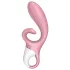 Satisfyer Hug Me - app-styret vibrator med klitorisbøjle (pink)