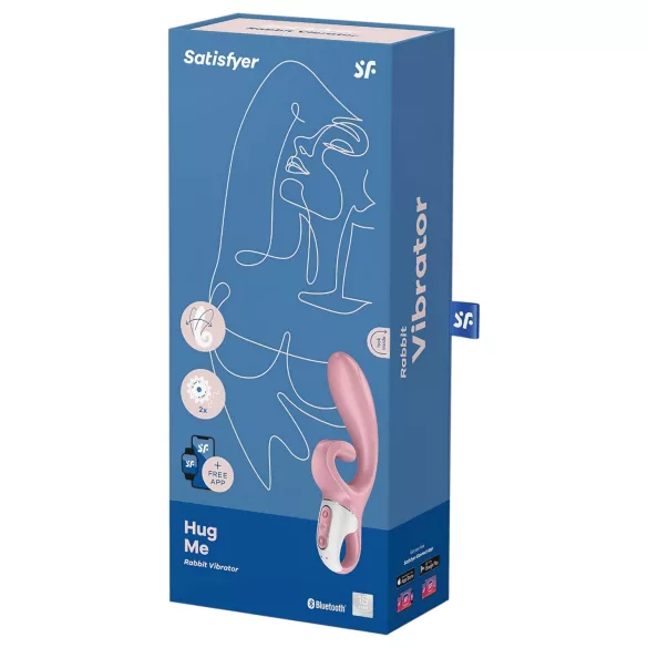 Satisfyer Hug Me - app-styret vibrator med klitorisbøjle (pink)