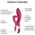 Satisfyer Embrace Me - genopladelig klitorisvibrator (rød)