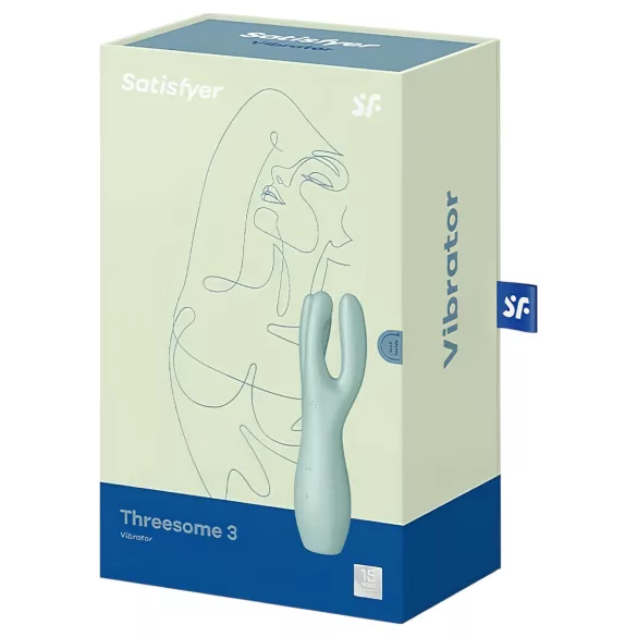 Satisfyer Threesome 3 - genopladelig klitorisvibrator (mint)