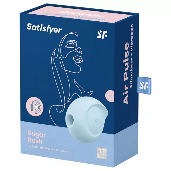 Satisfyer - klitorisvibrator med trykbølger - blå