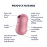 Satisfyer Cotton Candy - luftbølge klitorisvibrator (koral)