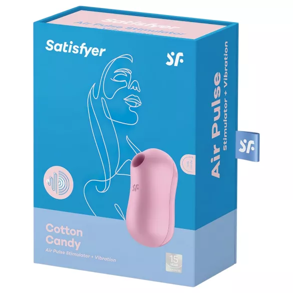 Satisfyer Cotton Candy - klitorisvibrator med luftbølger - genopladelig - lilla