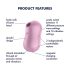 Satisfyer Cotton Candy - genopladelig lufttryks-klitorisvibrator (lilla)